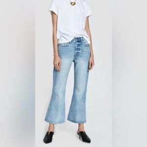 NWT $280 Frame Denim Women's Rigid Re-Release Le Cropped Flare Jeans -
Size 26